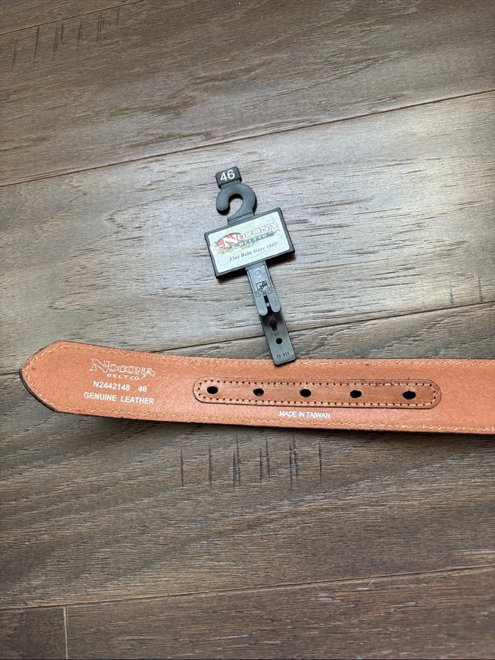 Nocona Genuine Tooled Leather,Hair on hide, Concho,blue stones,silvertone buckle